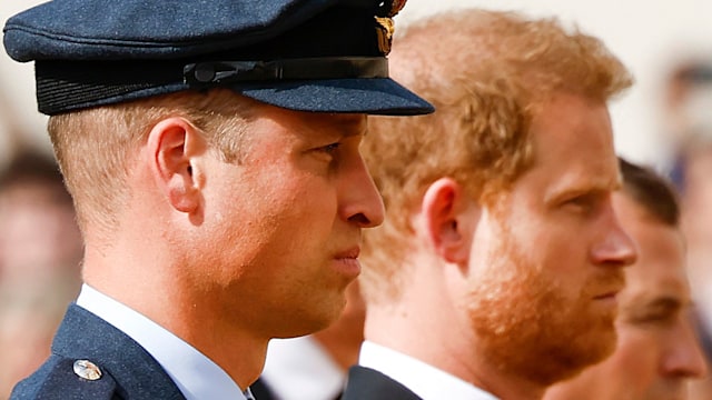 William and Harry at late Queen's funeral