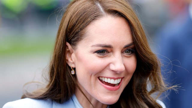 Kate Middleton meets members of the public during a walkabout on October 6, 2022 in Carrickfergus, Northern Ireland. Today is the first time that the prince & princess have visited Carrickfergus since having the titles of Baron and Baroness of Carrickfergus conferred upon them by the late Queen Elizabeth II on their wedding day in 2011. 