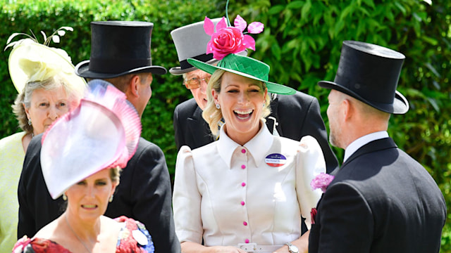 zara tindall laughing ascot