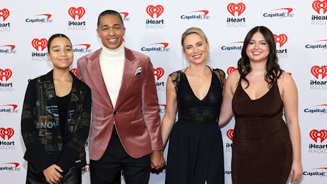 amy robach tj holmes and children at iheartradio z100 jingle ball