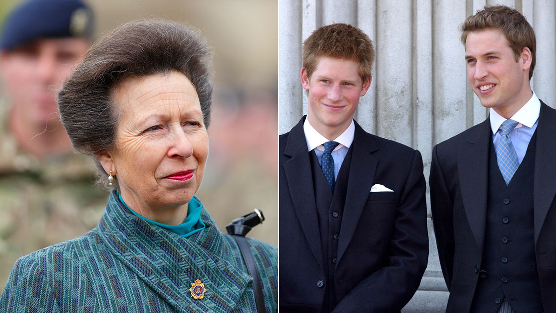 princess anne with harry and william 