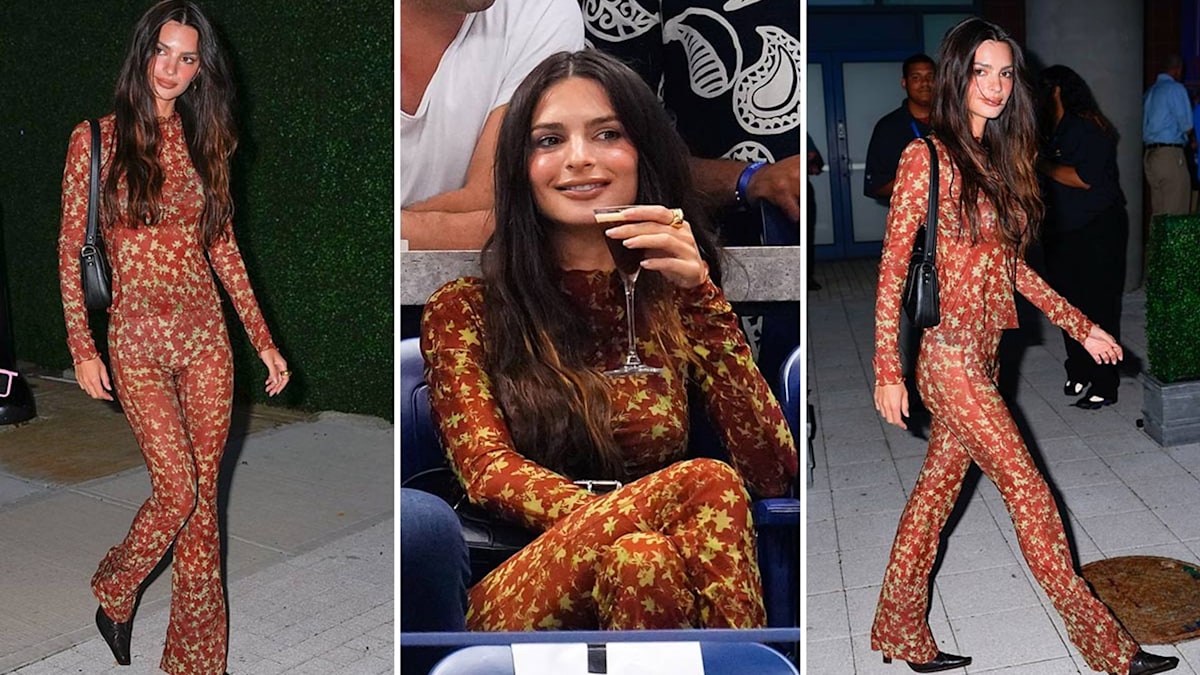 EmRata's chocolate brown leather co-ord is giving us all the