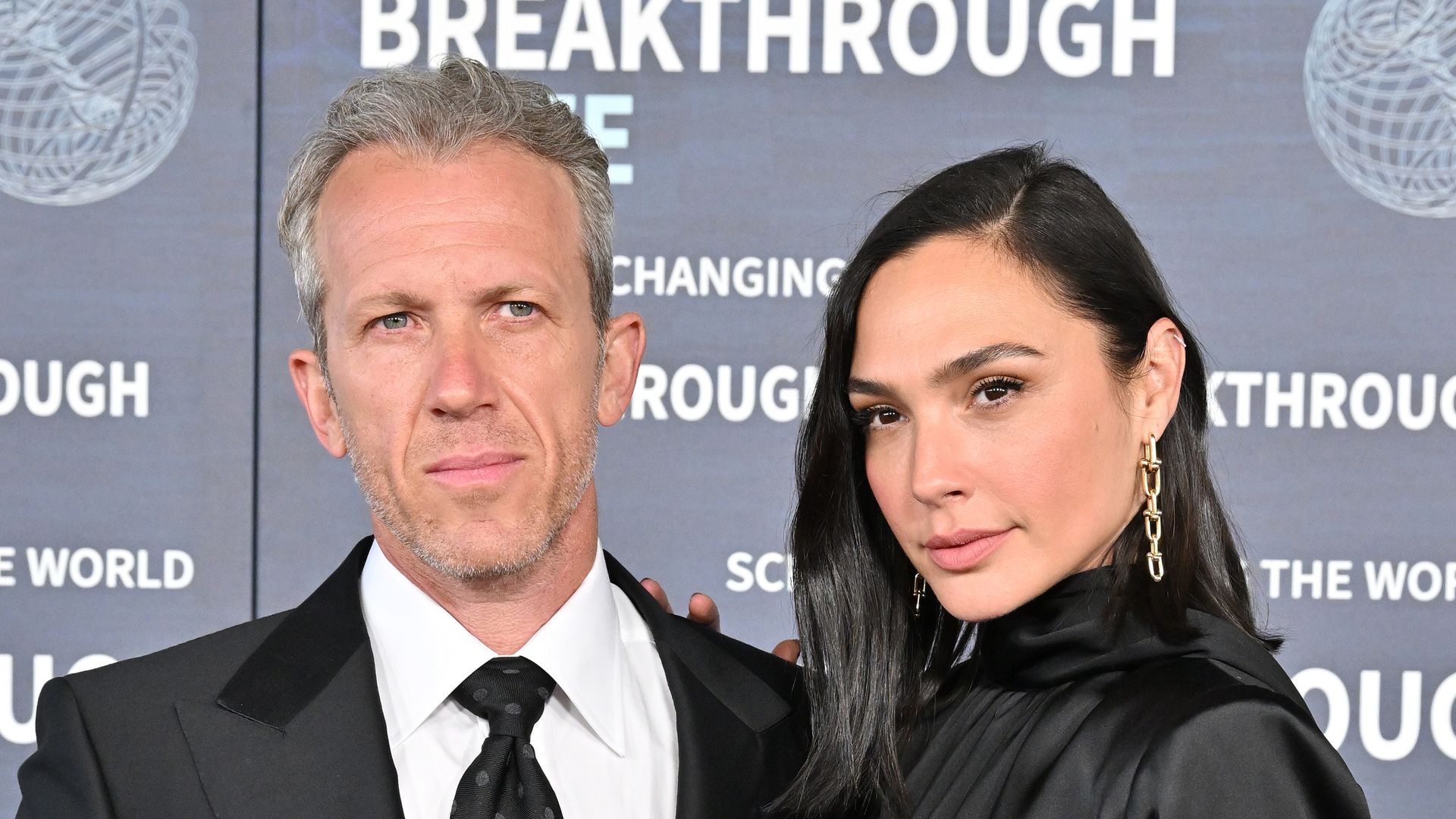Jaron Varsano and Gal Gadot attend the 9th Annual Breakthrough Prize Ceremony at Academy Museum of Motion Pictures