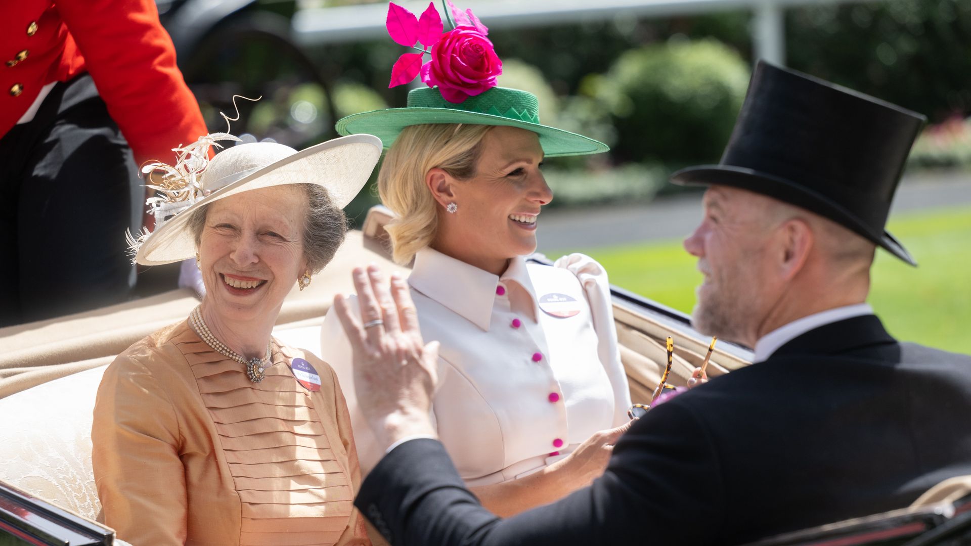 Princess Anne, Princess Royal, Zara Tindall and Mike Tindall attend Royal Ascot at Ascot Racecourse