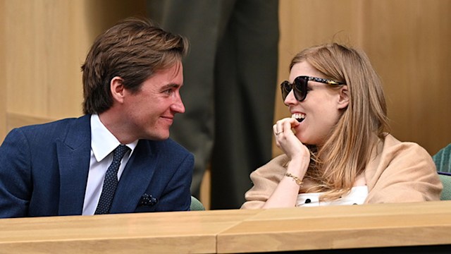 edoardo mapelli mozzi and princess beatrice smiling wimbledon