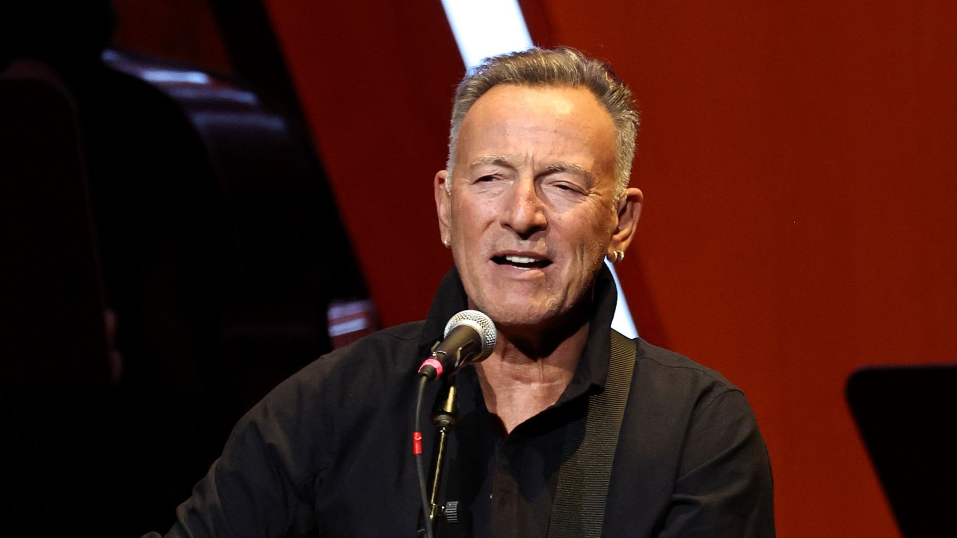 Bruce Springsteen performs onstage during the 17th Annual Stand Up For Heroes Benefit presented by Bob Woodruff Foundation and NY Comedy Festival at David Geffen Hall on November 06, 2023 in New York City.