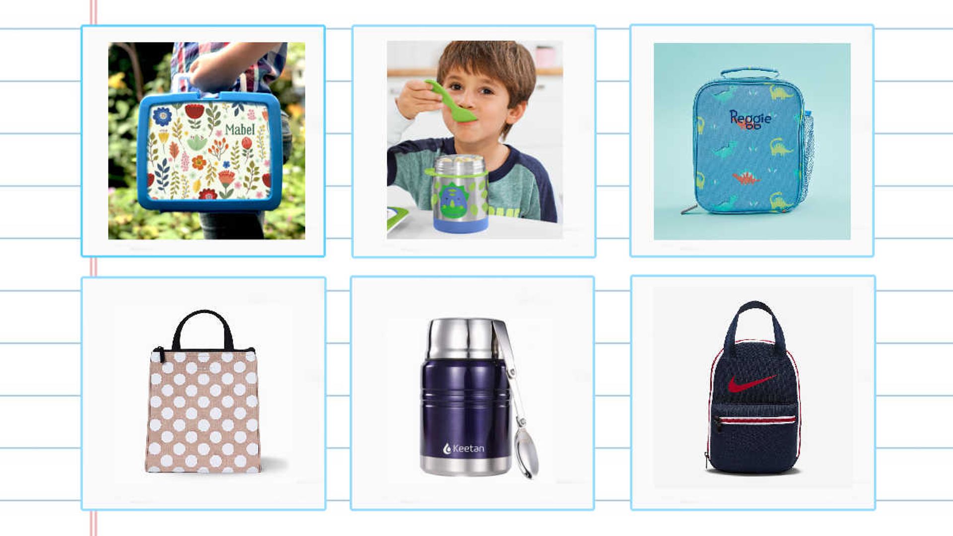 Kids Back to School Lunch Bag Matching Water Bottle -  Norway