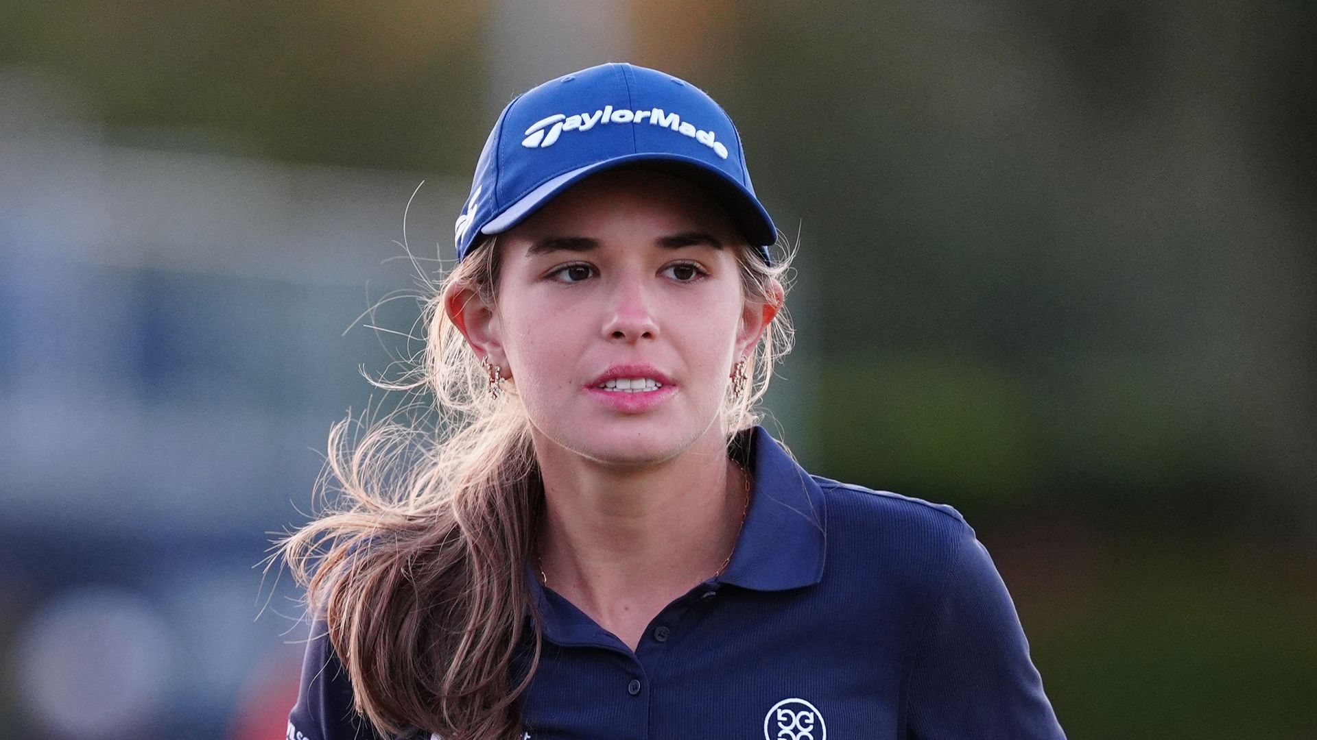 University of Miami commit Kai Trump walks off the green after finishing her round on the 9th hole during The Annika driven by Gainbridge at Pelican on November 13,  2025