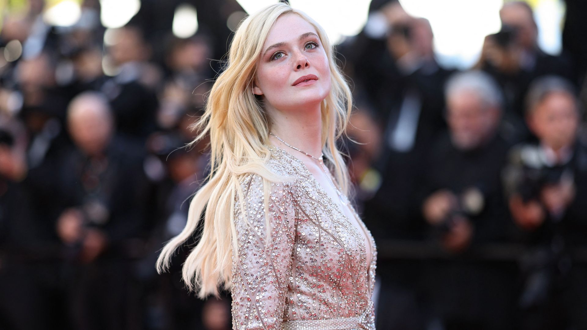 lle Fanning arrives for the screening of the film "The Mastermind" at the 78th edition of the Cannes Film Festival in Cannes