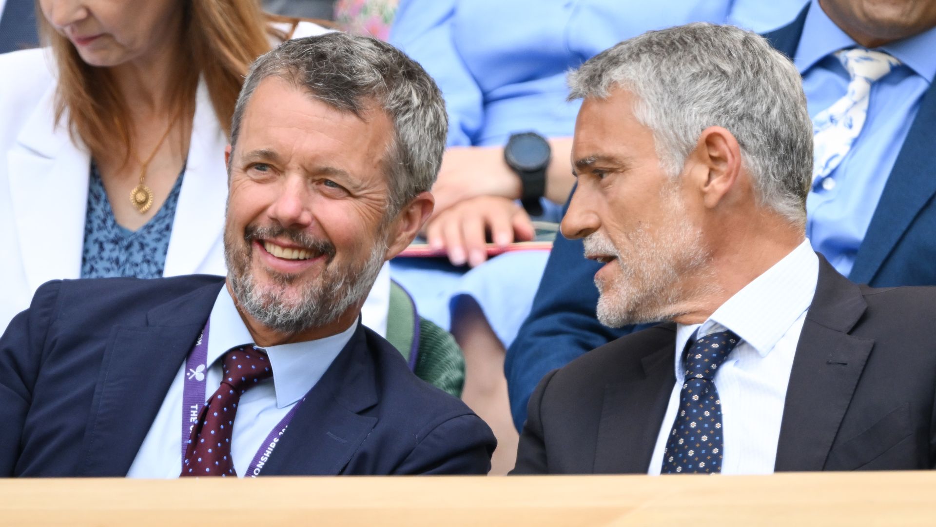Crown Prince Frederik of Denmark attends day eight of the Wimbledon Tennis Championship