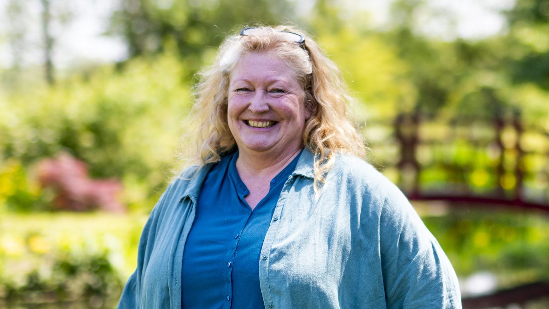Gardening expert Charlie Dimmock (pictured) officially opened a new Oriental Garden yesterday afternoon at Houghton Lodge Gardens, Hants