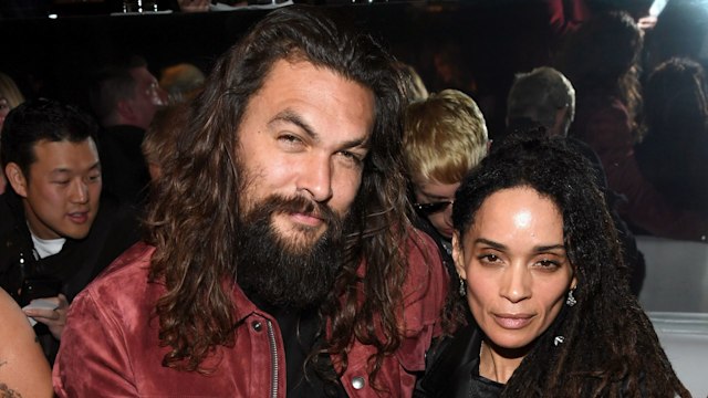 Jason Momoa and Lisa Bonet attend the Tom Ford AW20 Show at Milk Studios on February 07, 2020 in Hollywood, California.