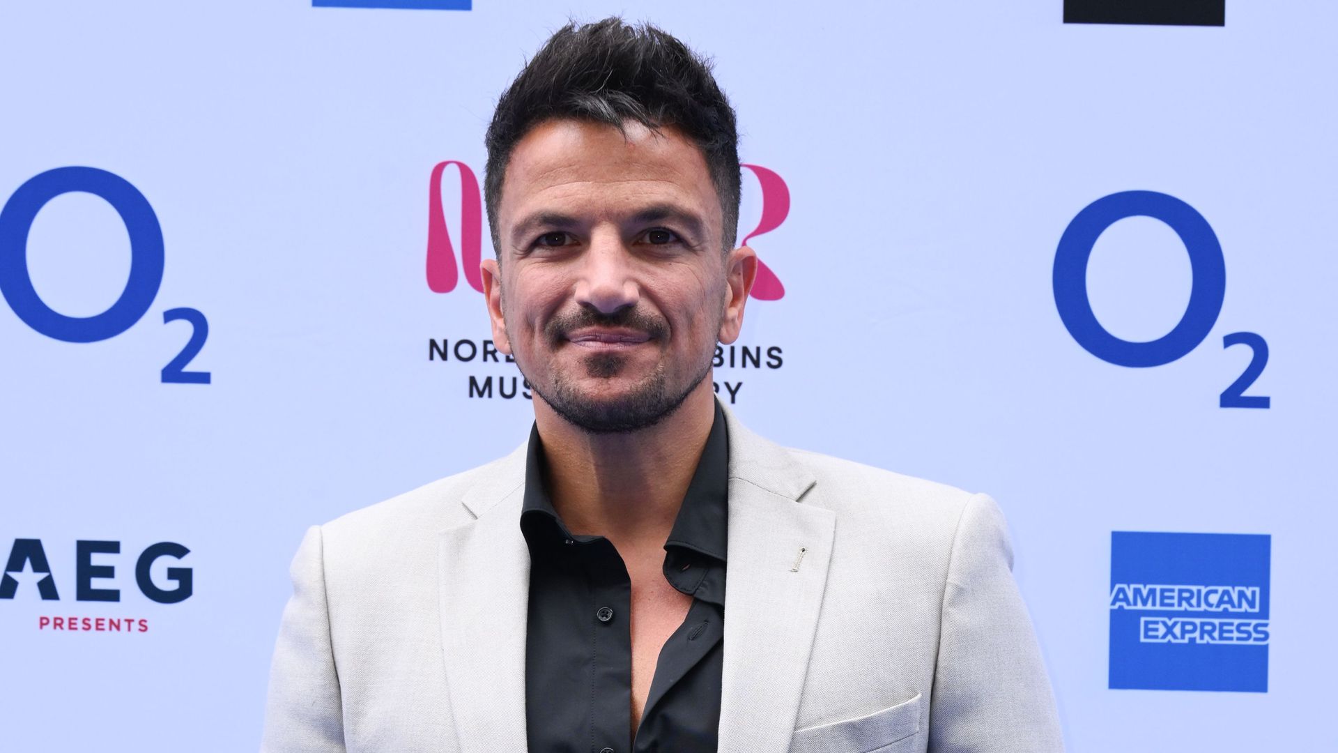 Peter Andre in grey suit