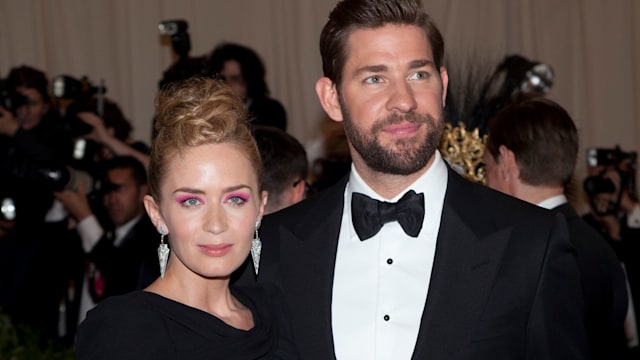 Emily Blunt and John Krasinski attend the Costume Institute Gala for the 'PUNK: Chaos to Couture' exhibition at the Metropolitan Museum of Art in New York City. ï¿½ï¿½ LAN (Photo by Lars Niki/Corbis via Getty Images)