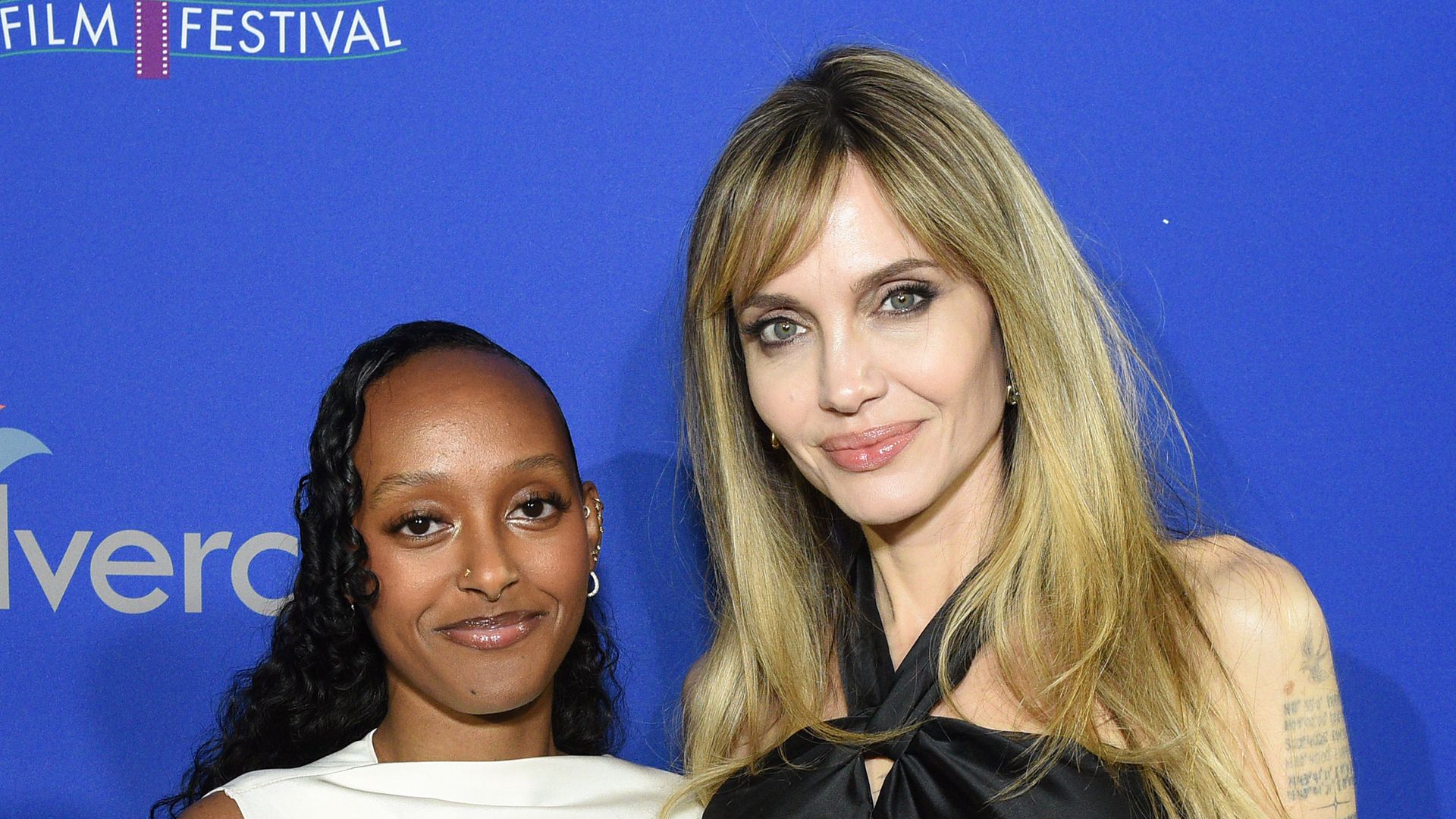 Zahara Marley Jolie and Angelina Jolie attend the 36th Annual Palm Springs International Film Awards at Palm Springs Convention Center on January 03, 2025 in Palm Springs, California.