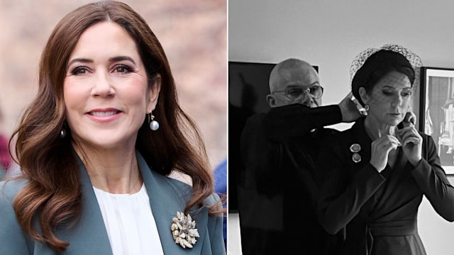 Crown Princess Mary with hair stylist Søren Hedegaard 