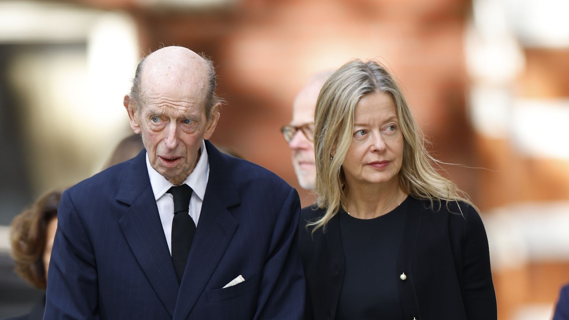 Duke of Kent pictured with Lady Helen Taylor at Duchess of Kent's funeral