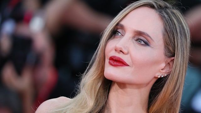 Angelina Jolie attends a red carpet for "Maria" during the 81st Venice International Film Festival on August 29, 2024 in Venice, Italy