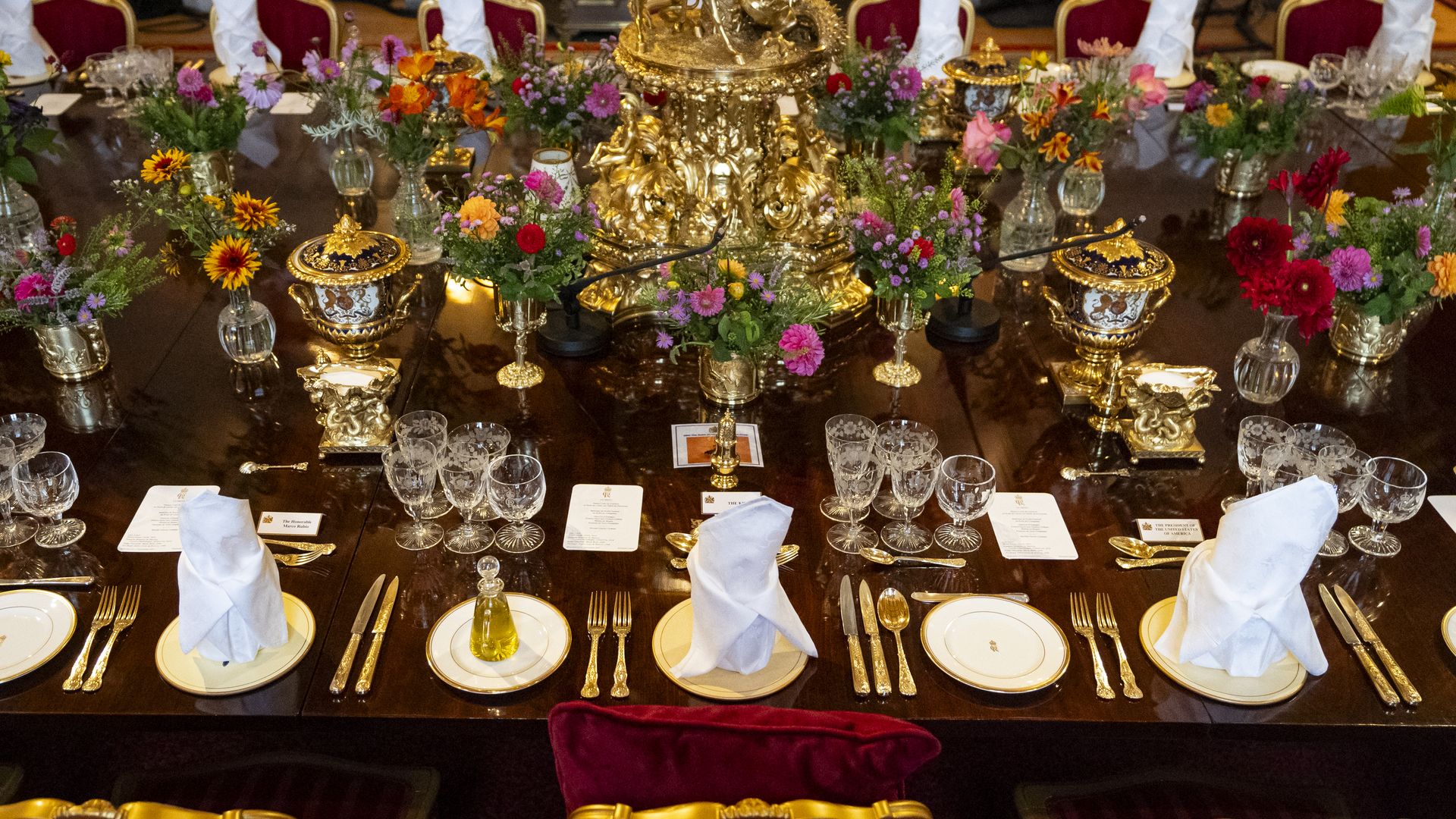 Floral arrangements for the State Banquet