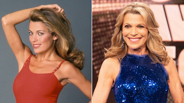 Split image of Vanna White in 1984 and in 2020