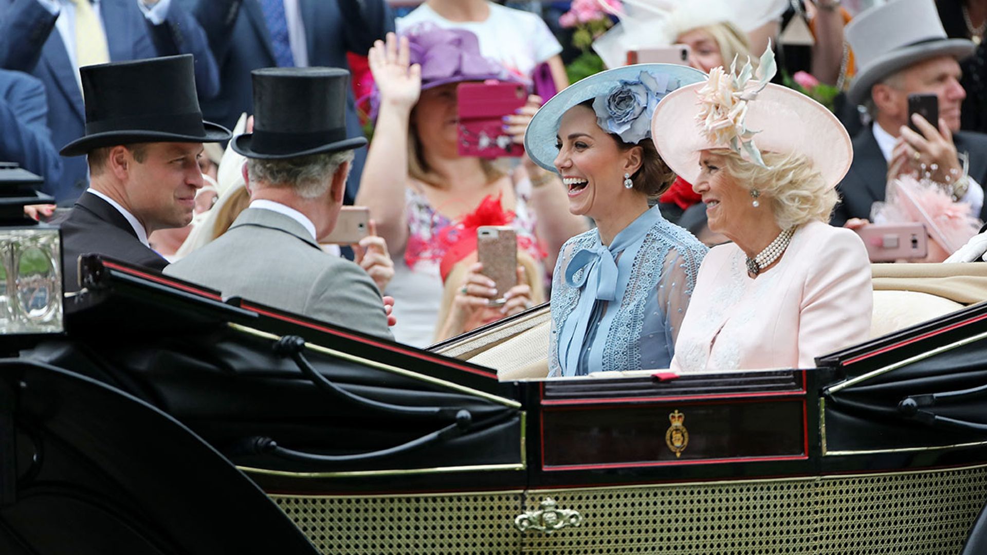 kate middleton and camilla at ascot carriage