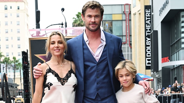 chris hemsworth and family hollywood walk of fame ceremony