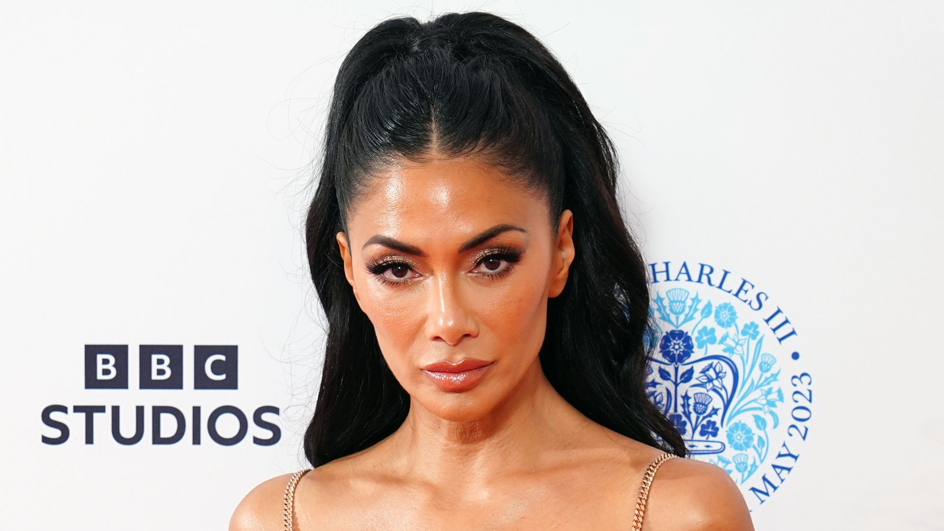 Nicole Scherzinger backstage at the Coronation Concert held in the grounds of Windsor Castle on May 7, 2023 in Windsor, England.