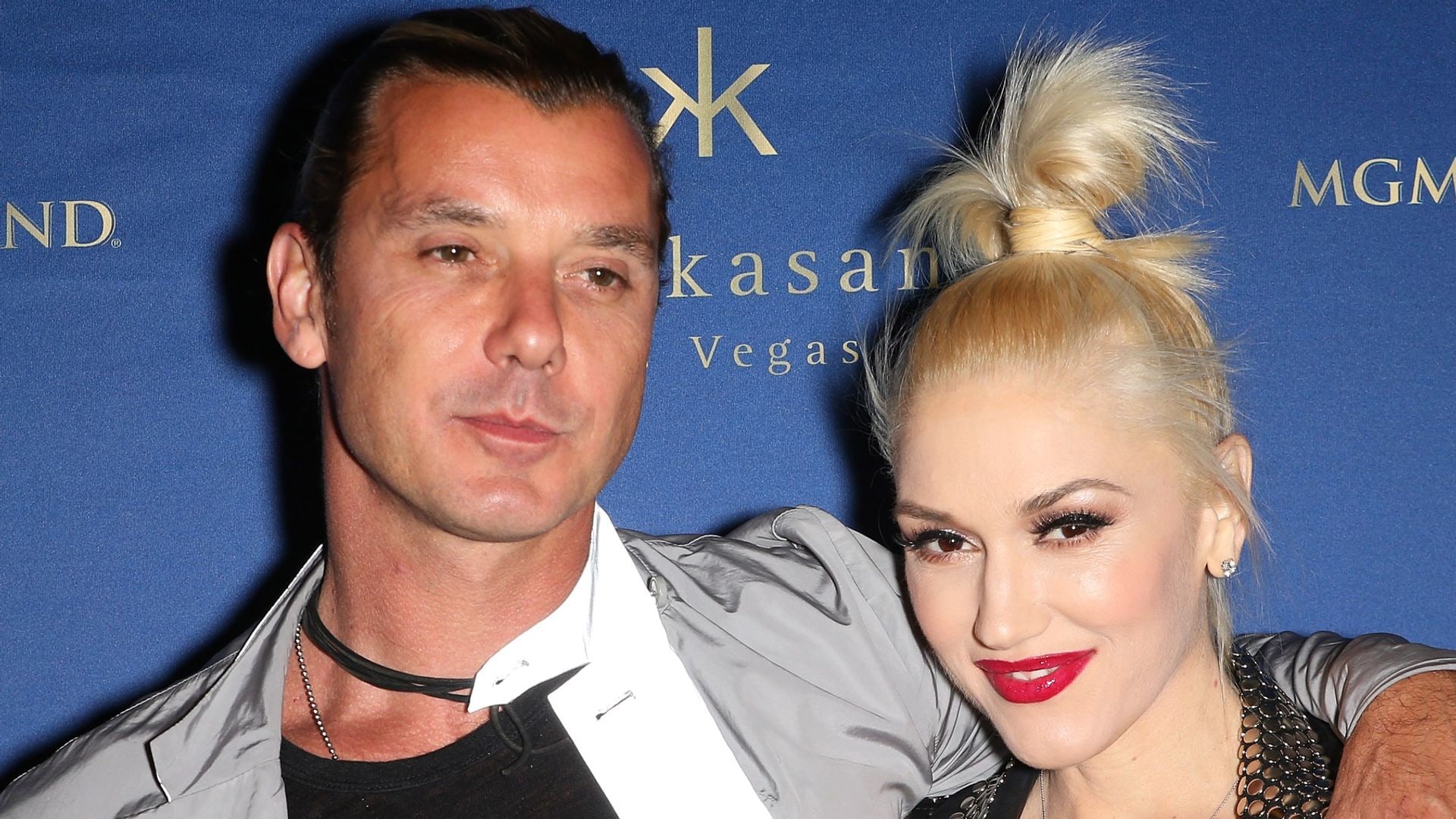 Bush singer/guitarist Gavin Rossdale and his wife, singer Gwen Stefani, arrive at Hakkasan Las Vegas Restaurant and Nightclub at the MGM Grand Hotel/Casino on April 26, 2014 in Las Vegas, Nevada
