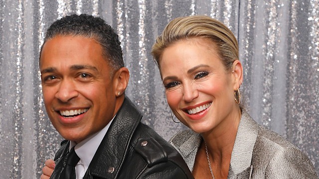 T.J. Holmes and Amy Robach are photographed backstage at iHeartRadio Jingle Ball 2023 at Madison Square Garden on December 8, 2023 in New York City, New York. 