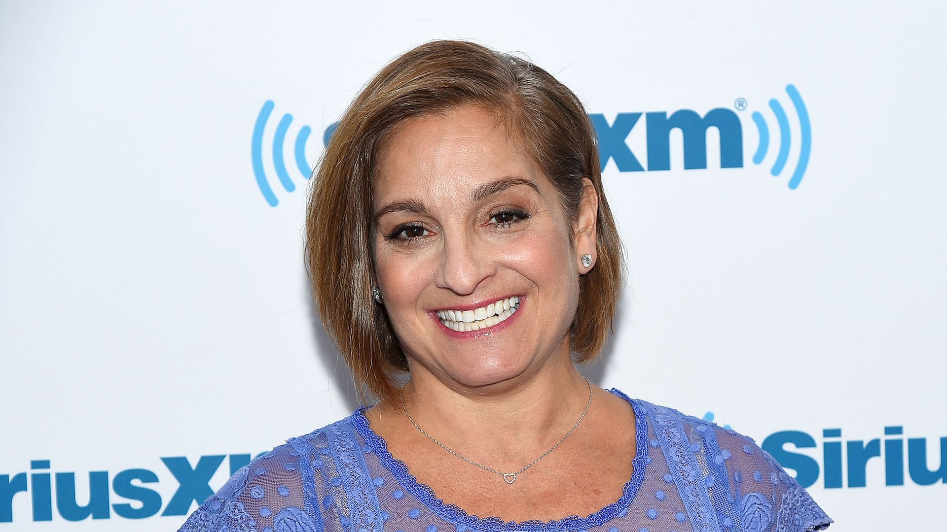 Gymnast Mary Lou Retton visits at SiriusXM Studio on August 9, 2016 in New York City.