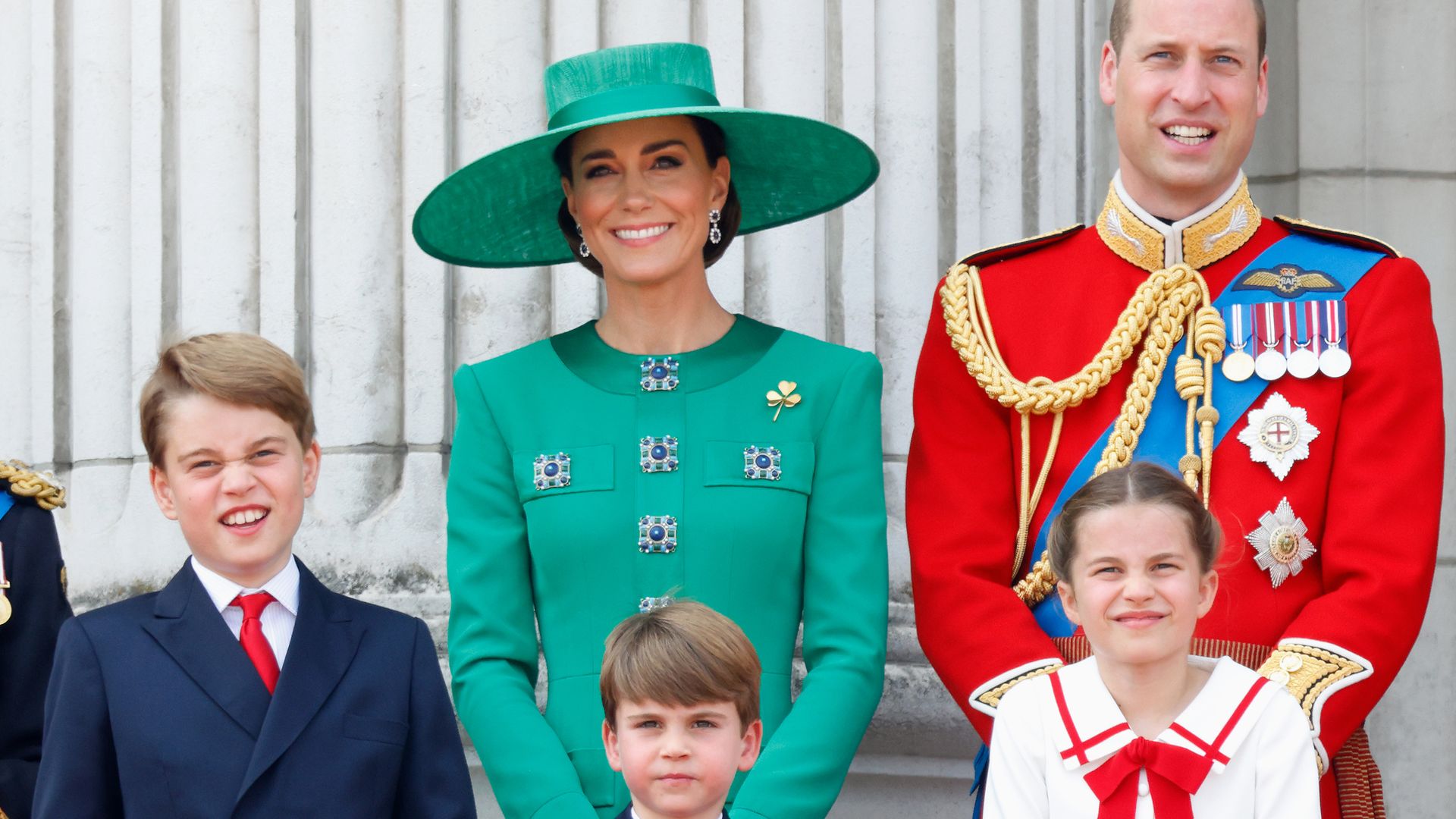 The Prince and Princess of Wales with their children at Trooping the Colour 2023
