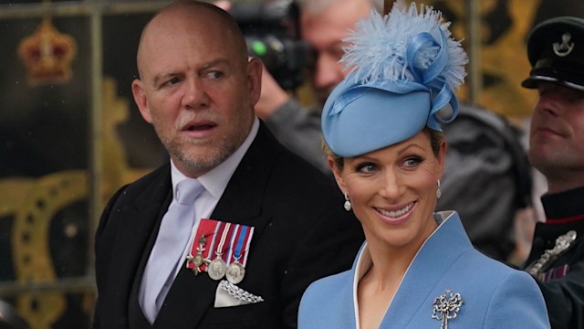 Mike and Zara Tindall attended without their children