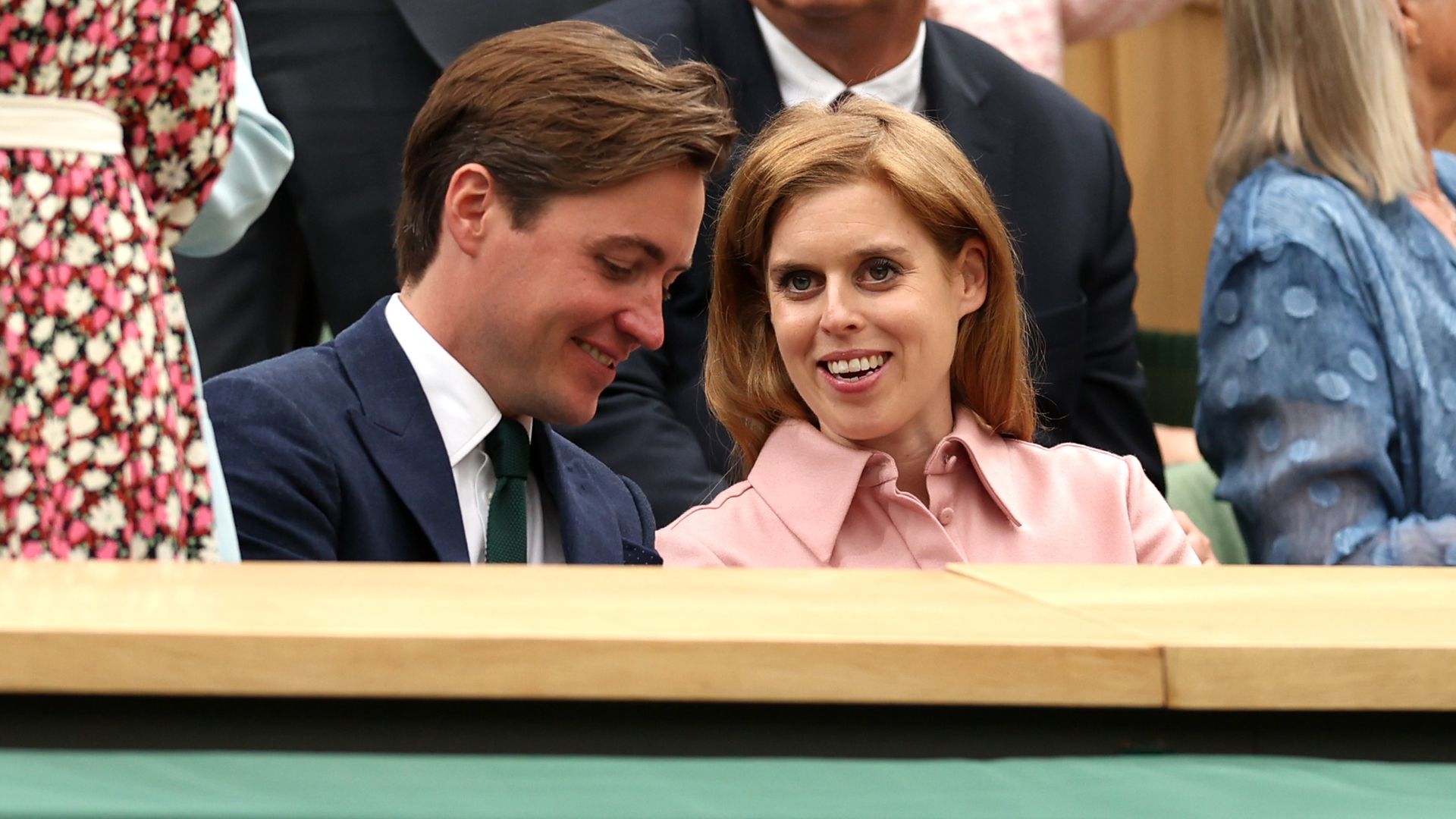 Princess Beatrice and Edoardo Mapelli Mozzi shared a joke at Wimbledon
