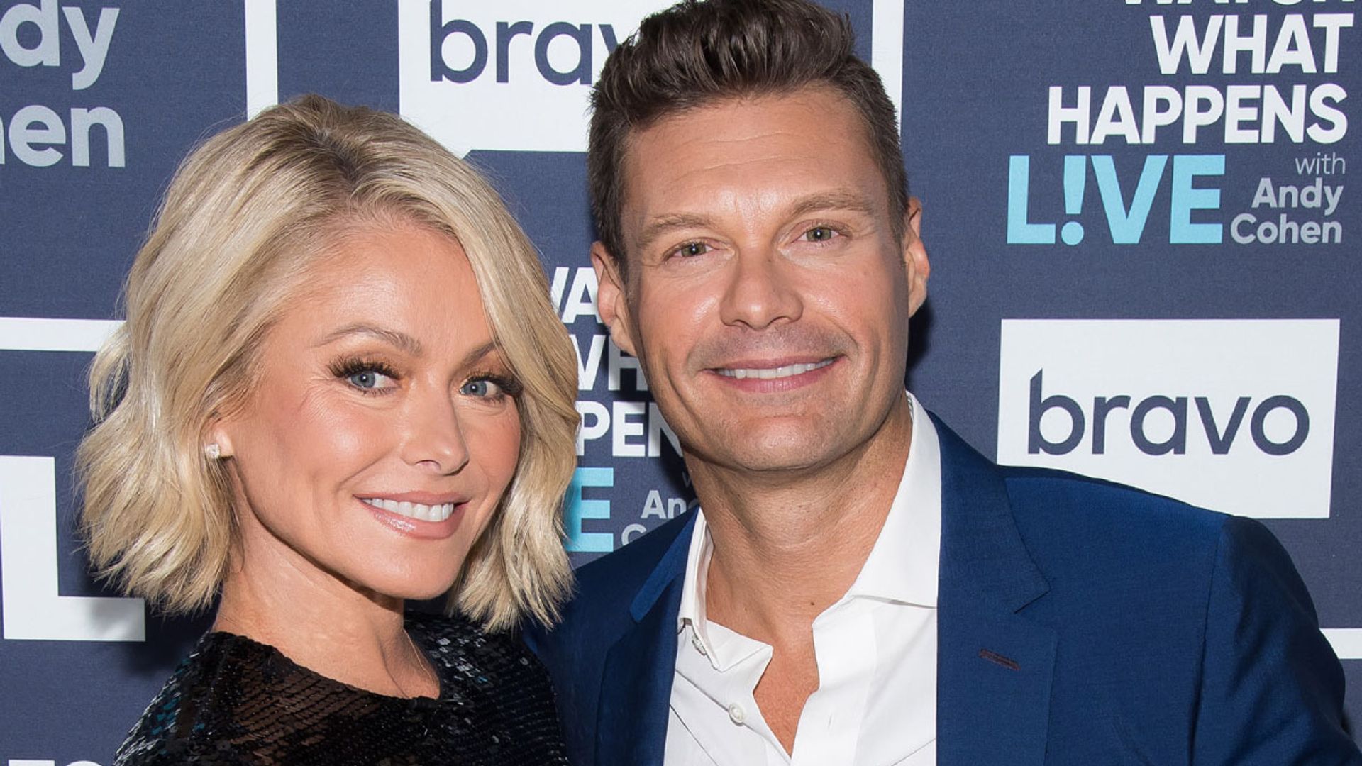 Ryan Seacrest and Kelly Ripa at Watch What Happens Live!