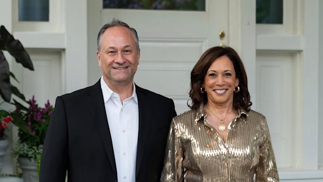 kamala harris doug emhoff outside official residence