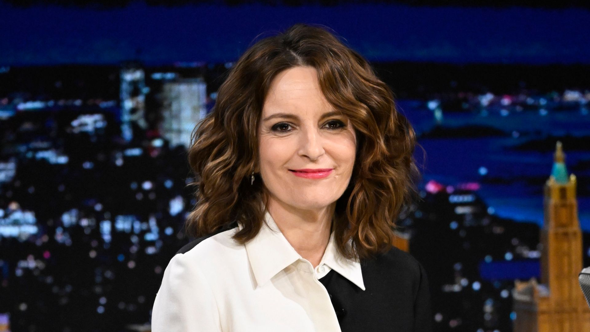 THE TONIGHT SHOW STARRING JIMMY FALLON -- Episode 1900 -- Pictured: Actress & comedian Tina Fey during an interview on Wednesday, January 10, 2024