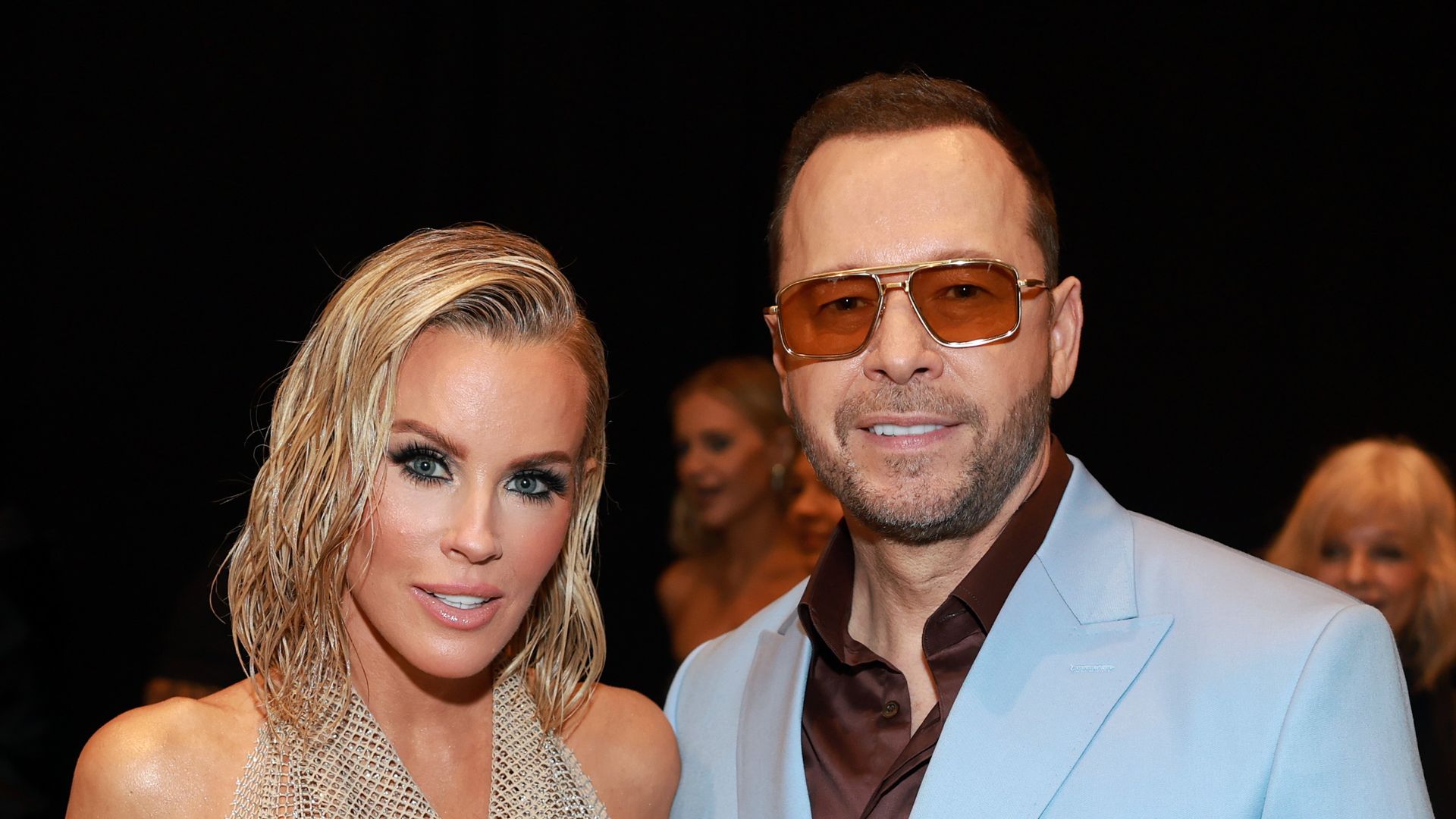 Jenny McCarthy and Donnie Wahlberg attend the 2025 iHeartRadio Music Awards at Dolby Theatre in Los Angeles, California on March 17, 2025. Broadcasted live on FOX.
