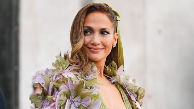 Jennifer Lopez is seen, outside Elie Saab, during the  Haute Couture Spring/ Summer 2024 as part of Paris Fashion Week on January 24, 2024 in Paris, France. (Photo by Edward Berthelot/Getty Images)