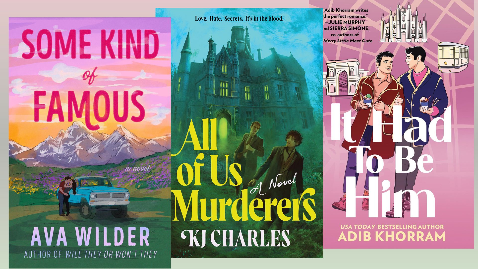 Composite image of three book covers