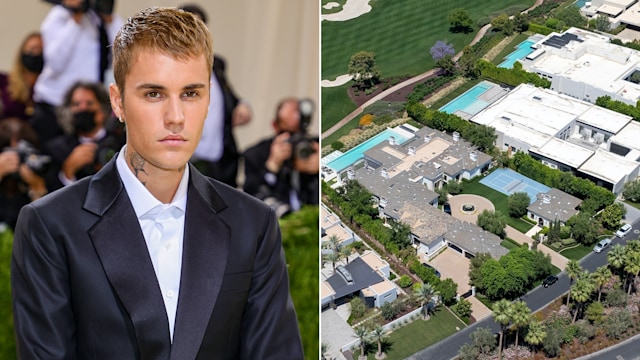 Justin Bieber and his home in Palm Springs