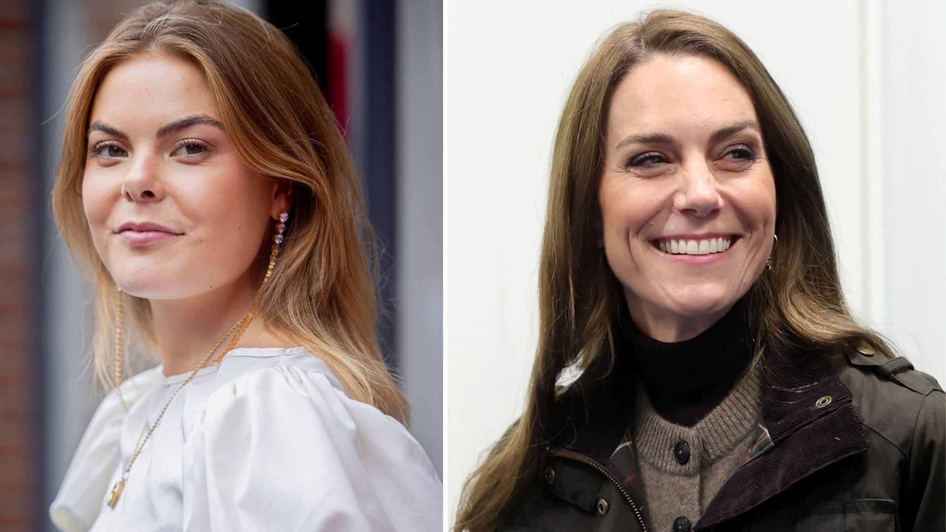A split image of Princess Eloise and Kate Middleton