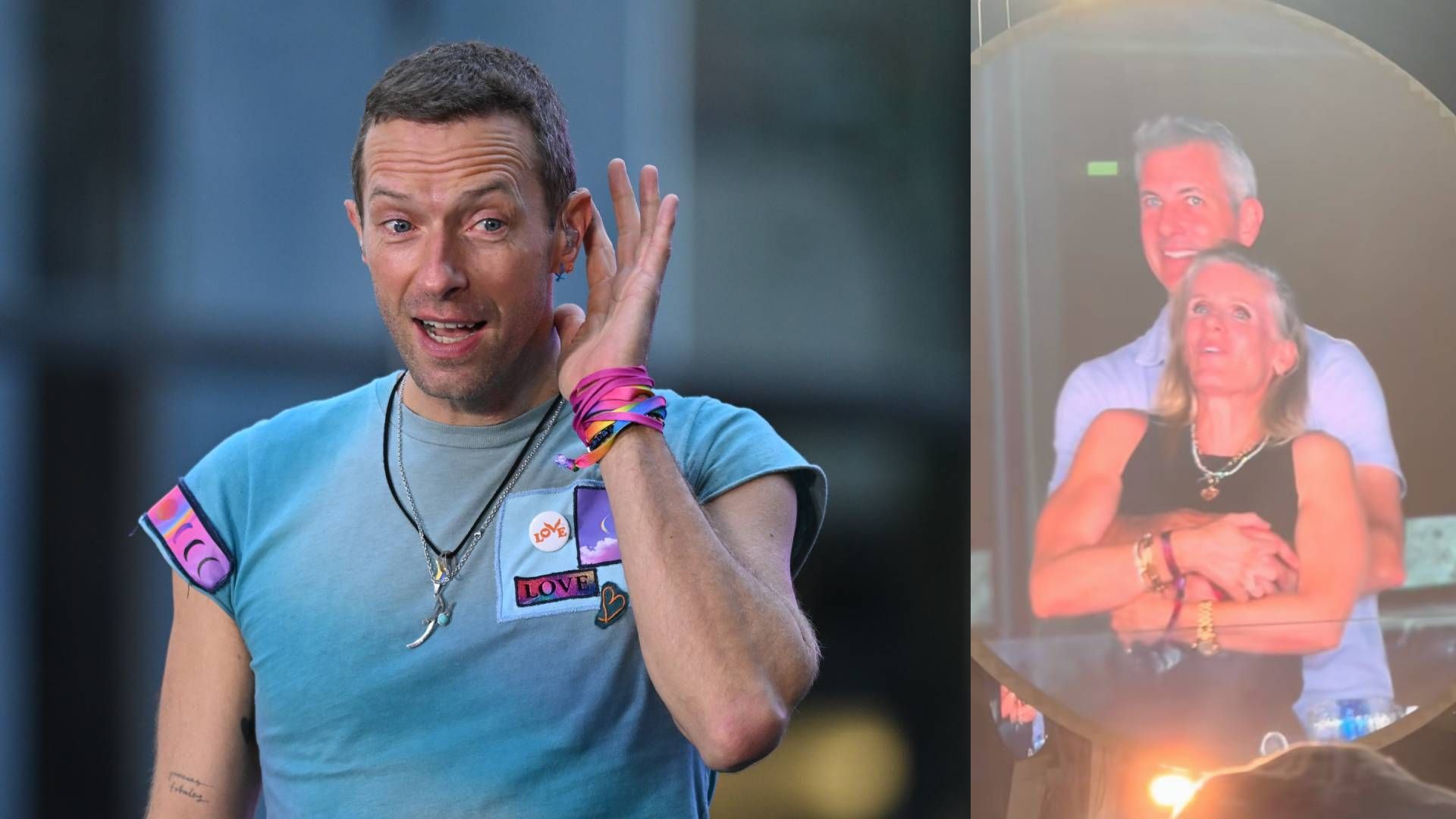 Chris Martin called the pair out at his concert