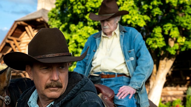 Kevin Costner and Dabney Coleman in Yellowstone