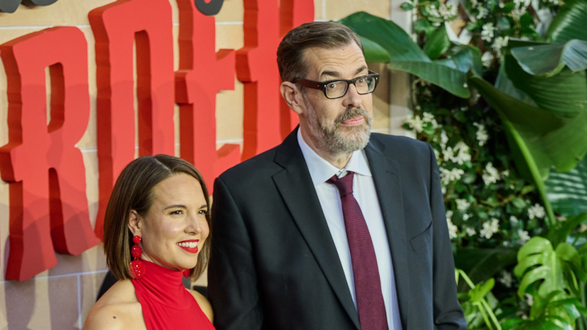 richard osman with wife at premiere 