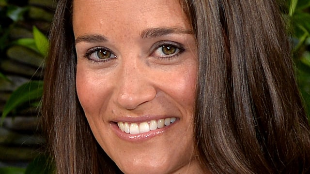 Pippa Middleton wearing a white shirt