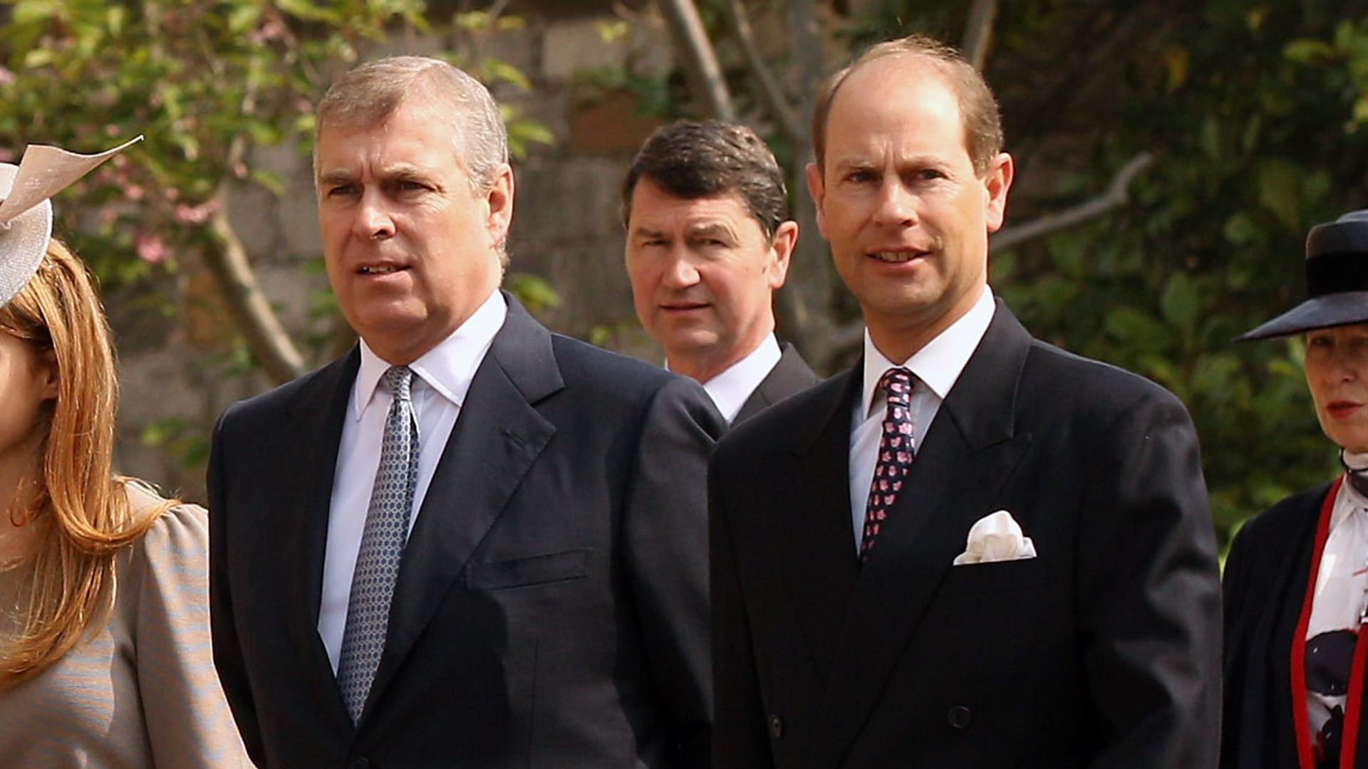 Prince Andrew and Prince Edward walking together