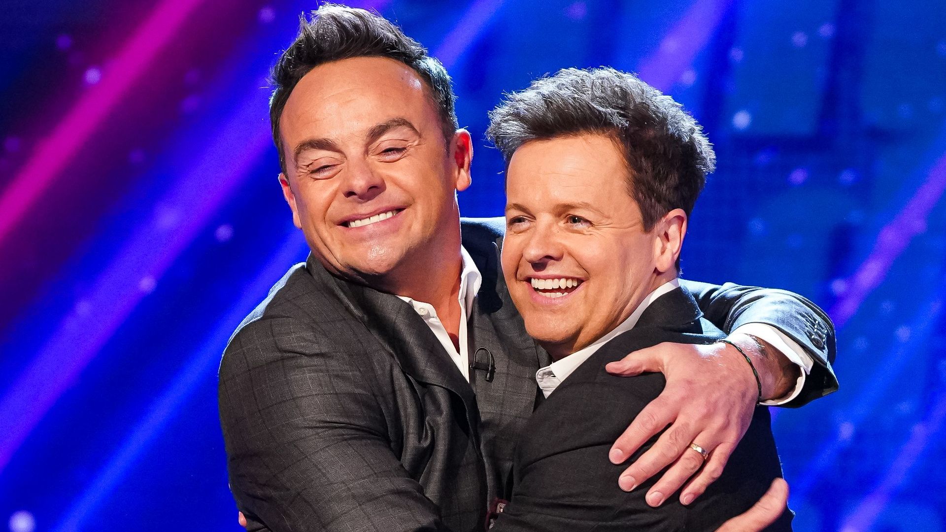 Ant McPartlin and Declan Donelly embracing