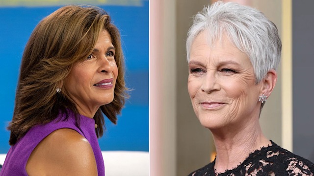 Hoda Kotb and Jamie Lee Curtis split image