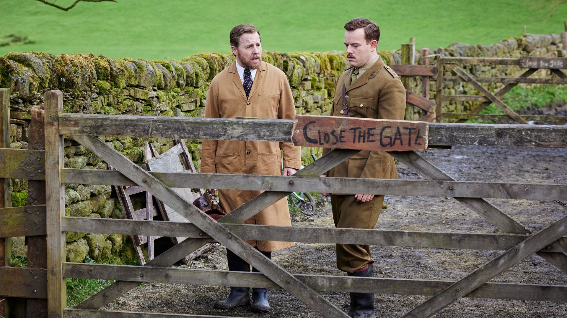 Samuel West and Callum Woodhouse as Siegfried and Tristan in All Creatures Great and Small