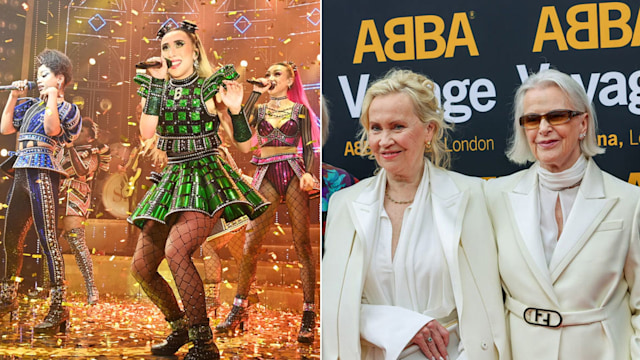 A split image from SIX the Musical and ABBA Voyage 